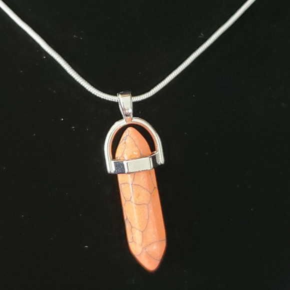 Spiny Oyster  Shell .925 Sterling Silver Necklace - Picture 1 of 5